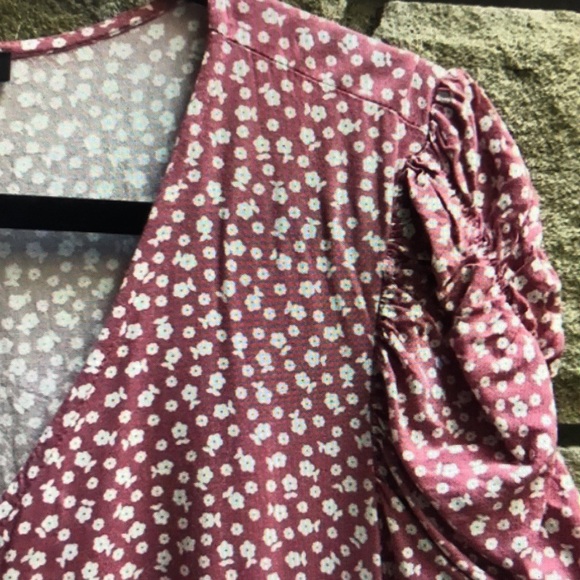 Vertiche Puff Sleeve Button Front Midi Dress - Picture 3 of 4